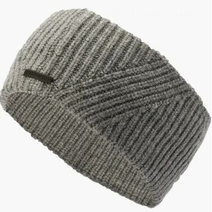 New All Saints Wool Blend Gray Rib Winter Headband